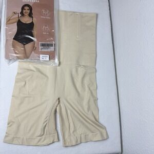CHICFAN Shapewear Womens‎ Medium / Large 3609 High Waisted Body Shaper Shorts